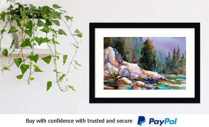 Watercolour Landscape Framed Print Watercolour Landscape Framed Print